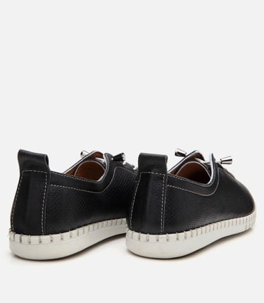  Kadın Deri Siyah Comfort Ayakkabı