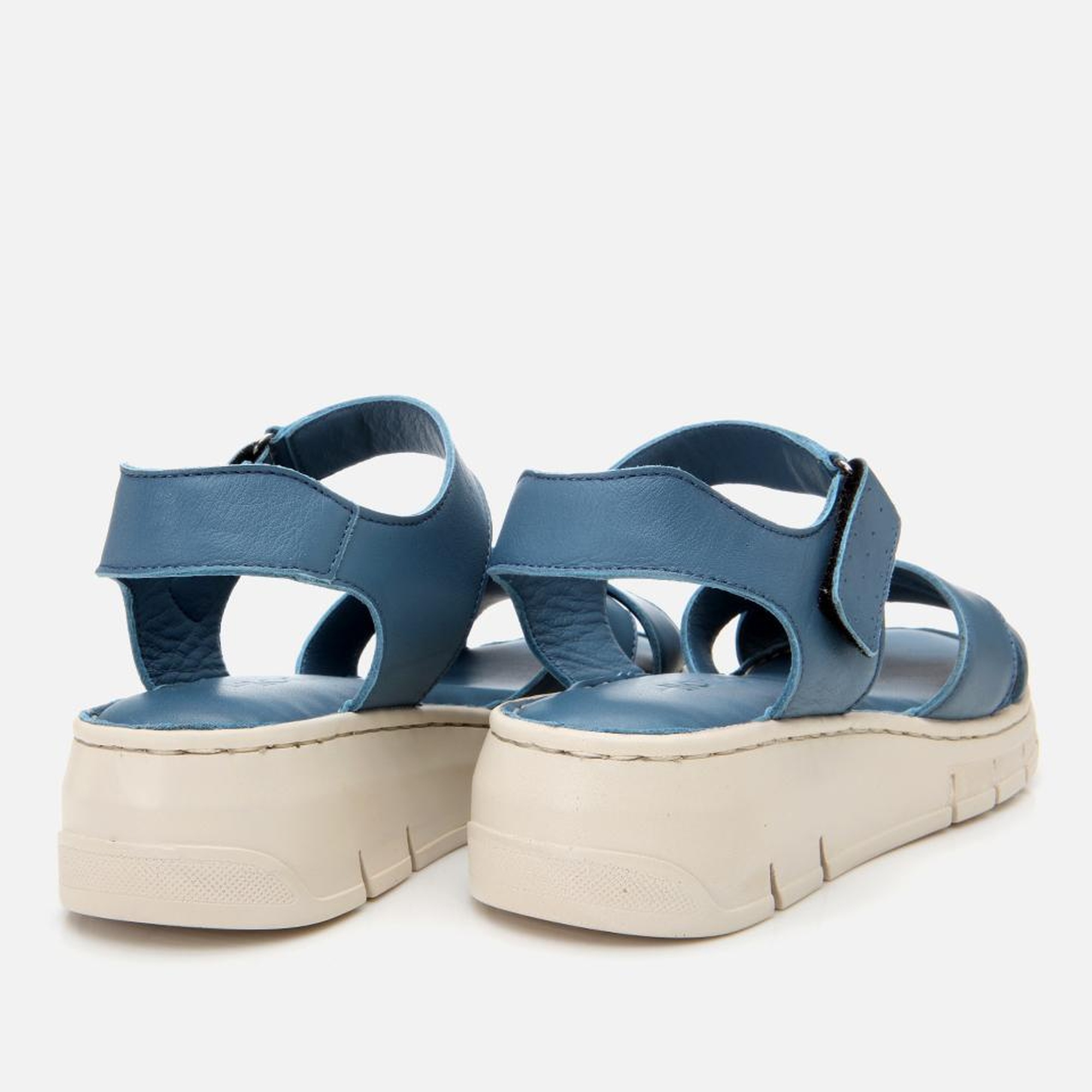 Kadın Deri Mavi Ayarlanabilir Comfort Sandalet