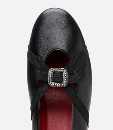  Kadın Deri Toka Detaylı Dolgu Topuklu Ayakkabı