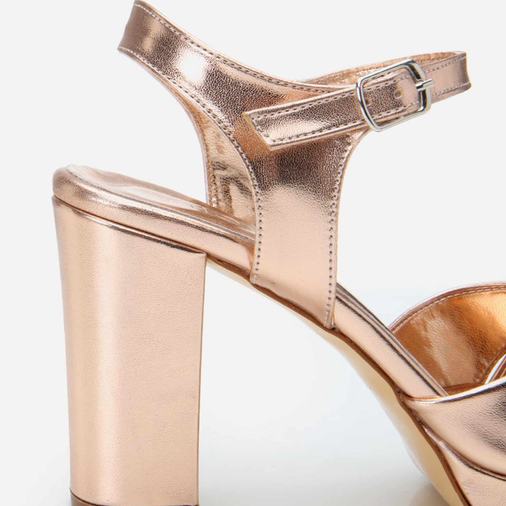 Kadın Pudra Abiye Yüksek Topuklu Sandalet