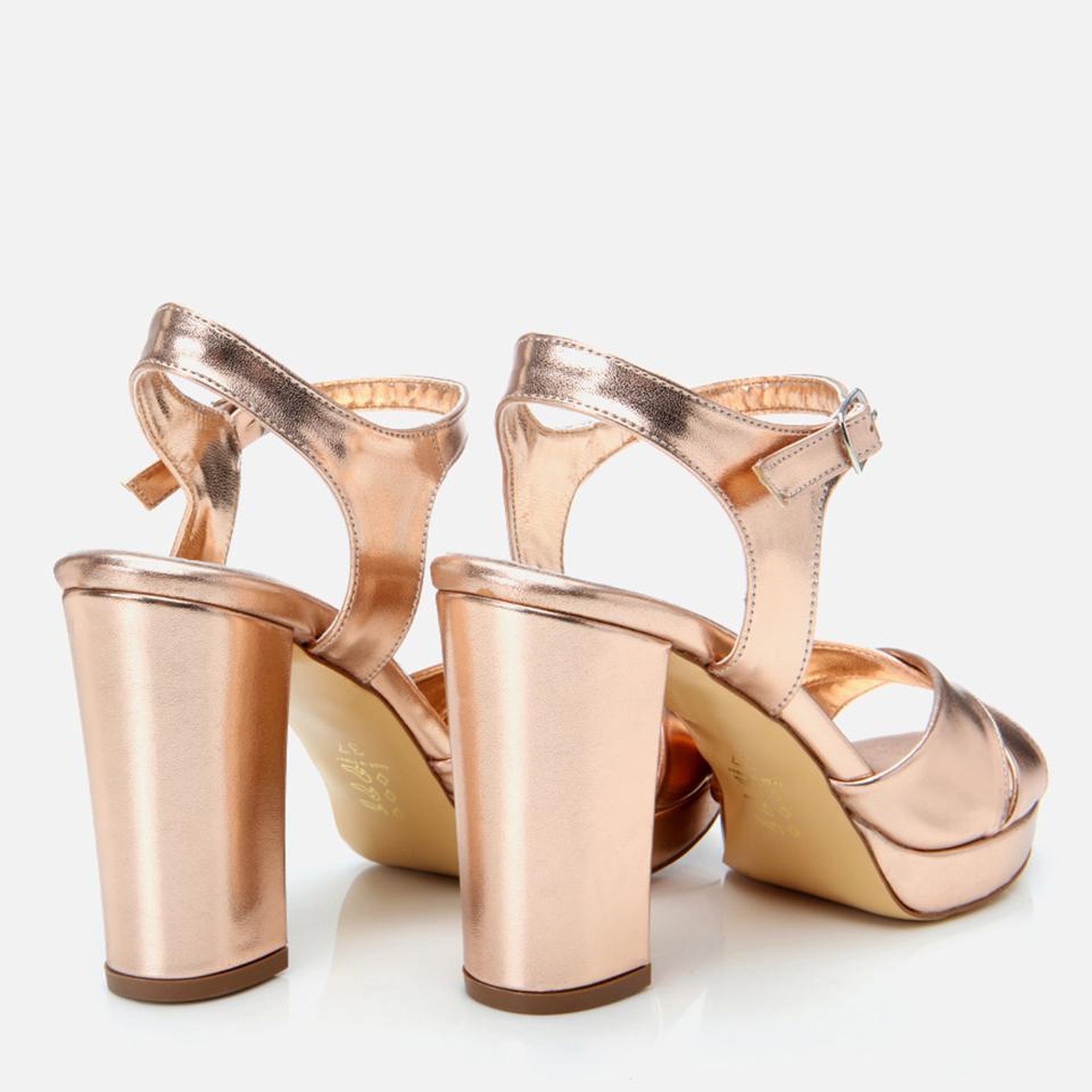 Kadın Pudra Abiye Yüksek Topuklu Sandalet