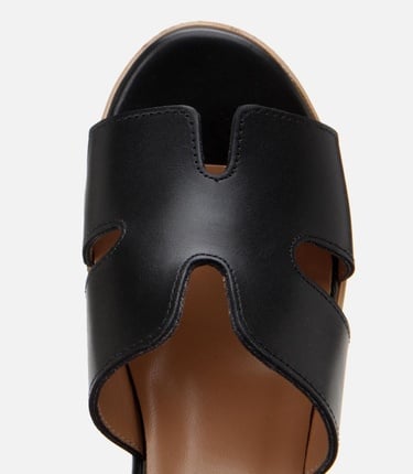  Kadın Deri Siyah Taşlı Topuklu Terlik