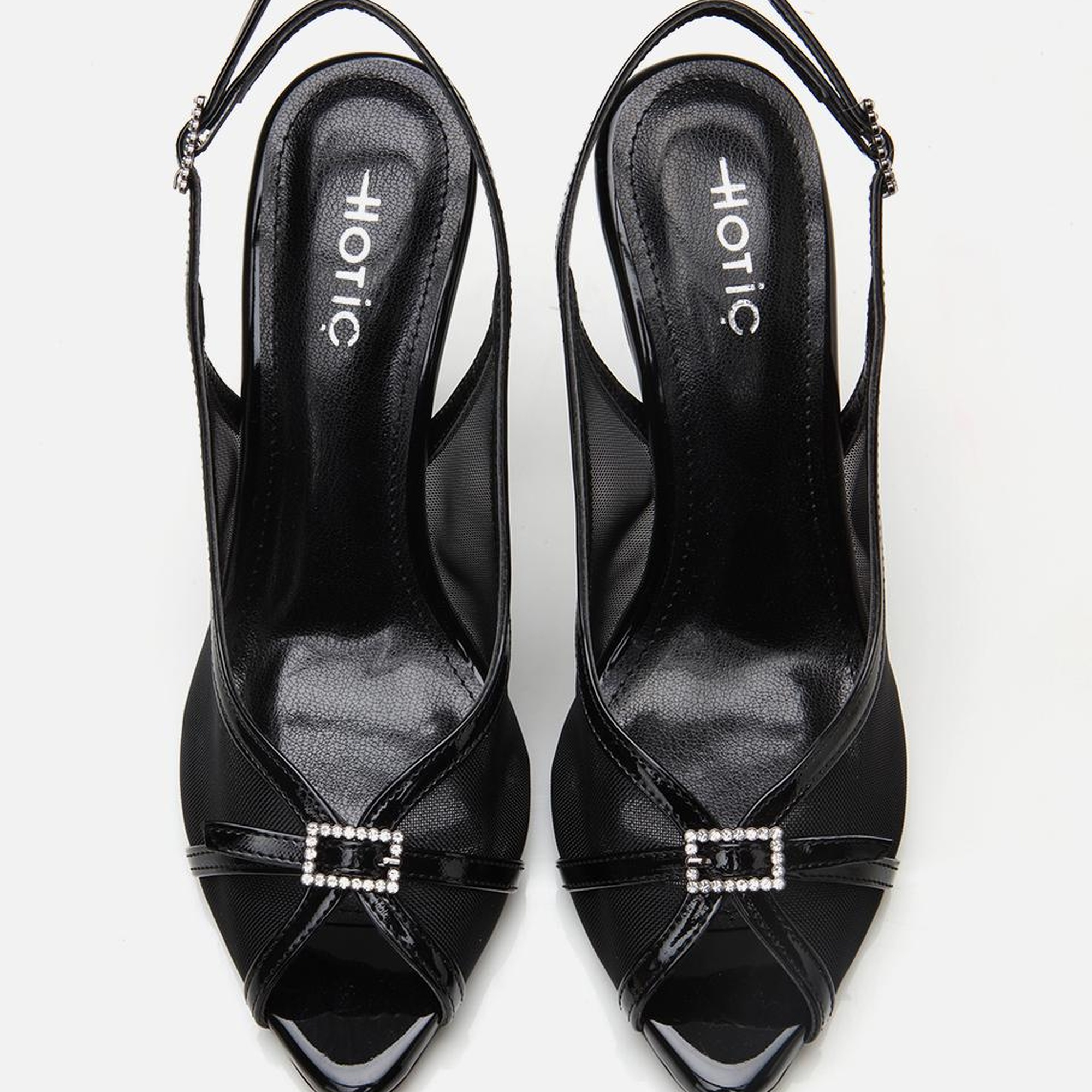 Kadın Siyah Transparan Detaylı Topuklu Sandalet