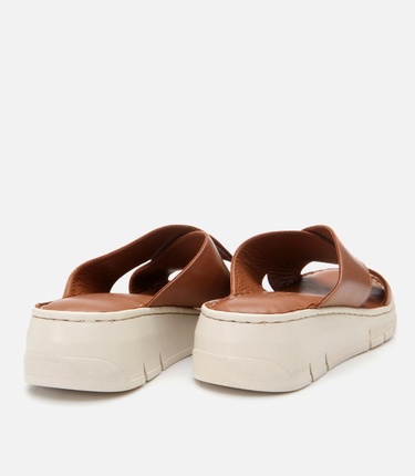  Kadın Deri Taba Comfort Terlik