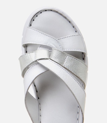  Kadın Deri Beyaz Comfort Terlik