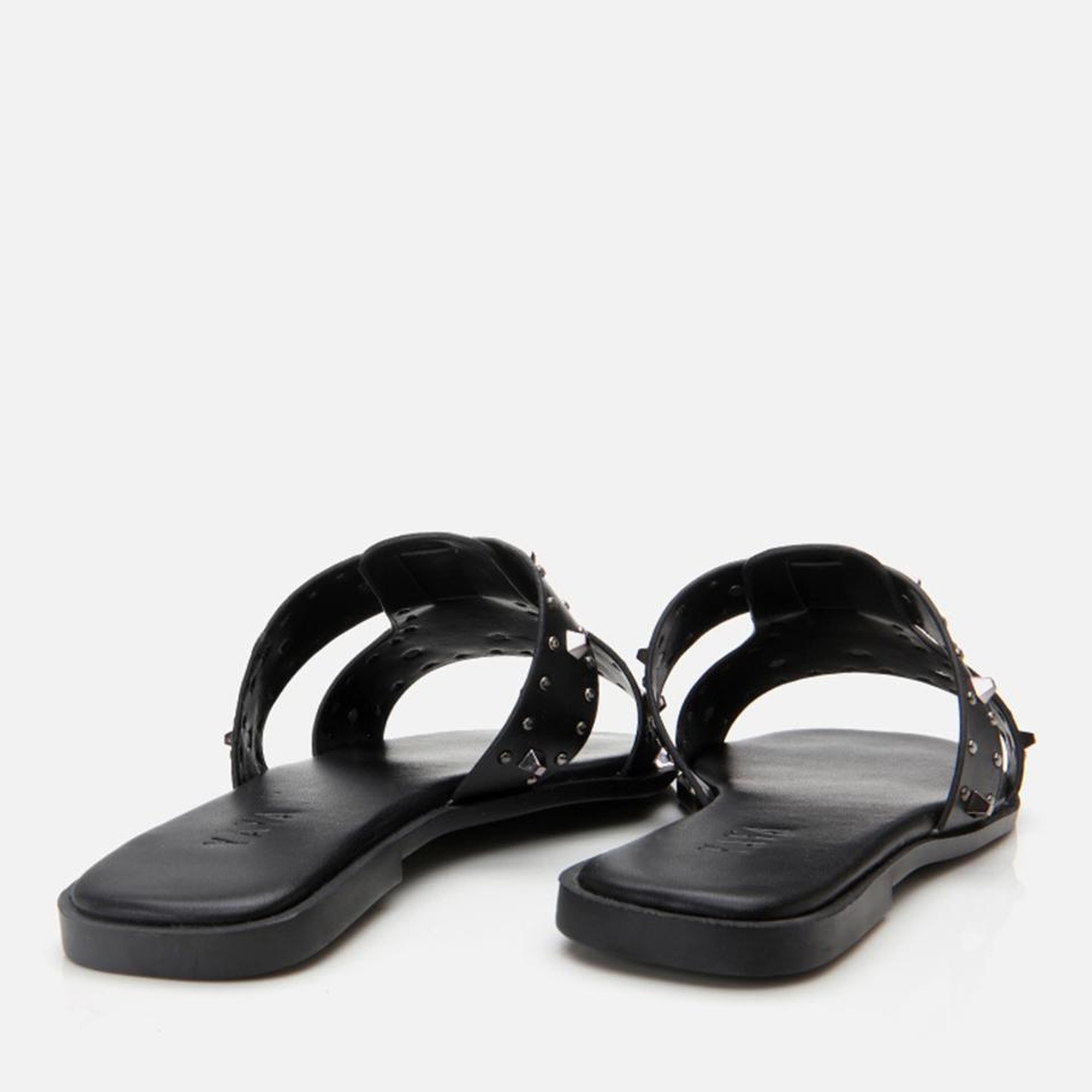 Kadın Siyah Yaya Taşlı Terlik