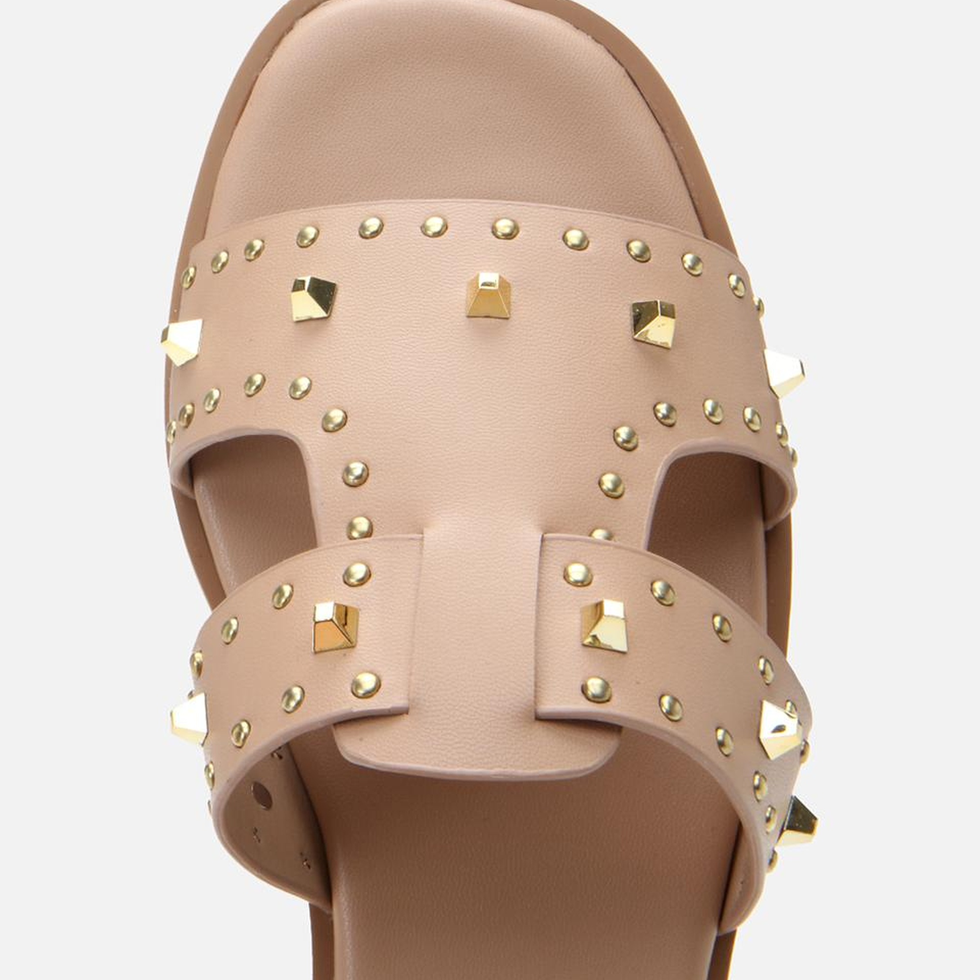 Kadın Bej Yaya Taşlı Terlik