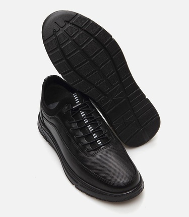  Erkek Deri Siyah Spor Ayakkabı