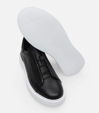  Erkek Deri Siyah Günlük Ayakkabı