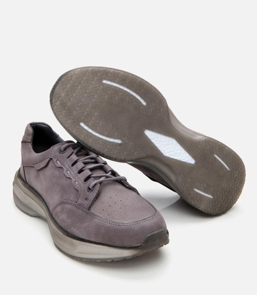  Erkek Nubuk Deri Gri Spor Ayakkabı