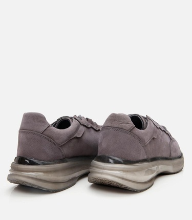  Erkek Nubuk Deri Gri Spor Ayakkabı