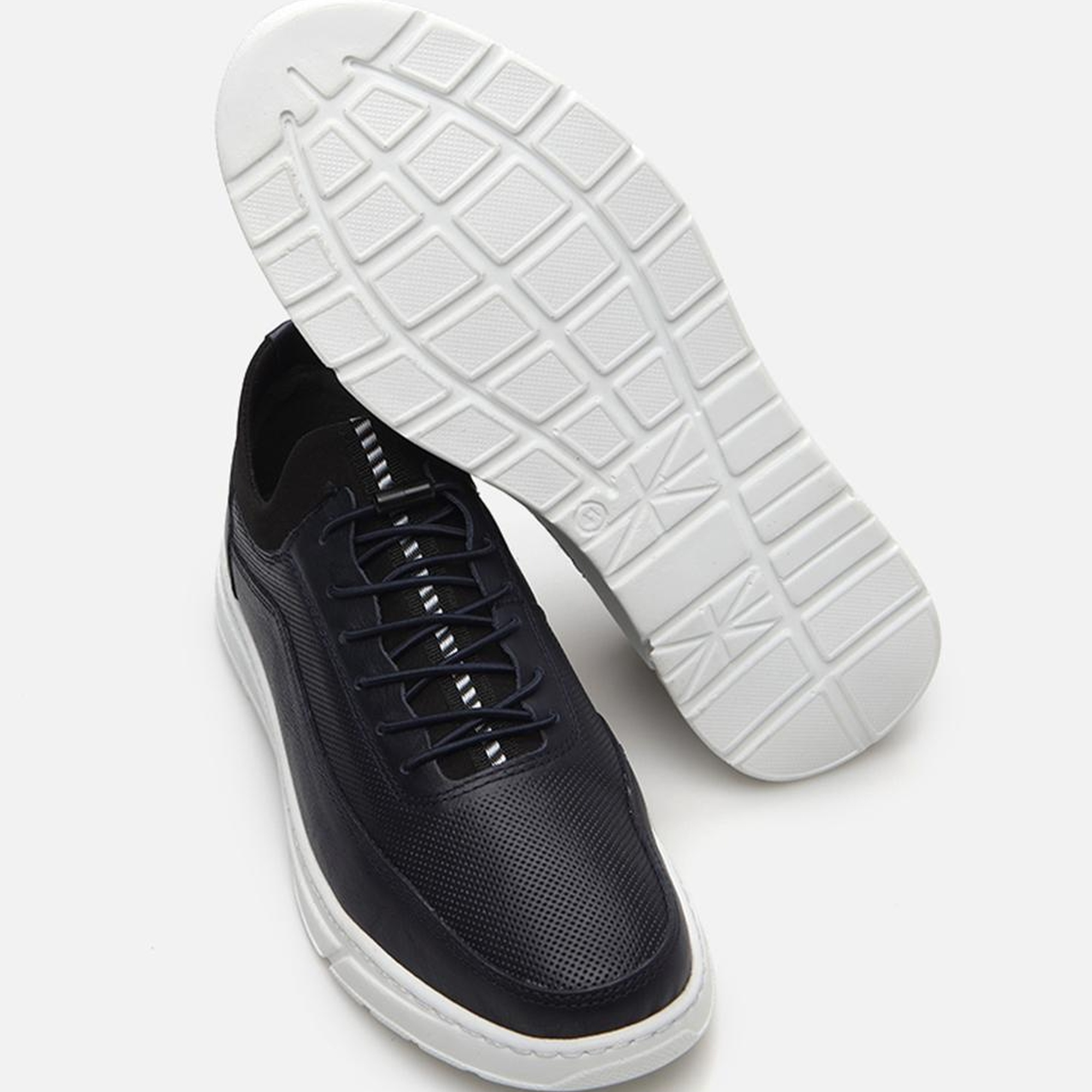 Erkek Deri Lacivert Spor Ayakkabı