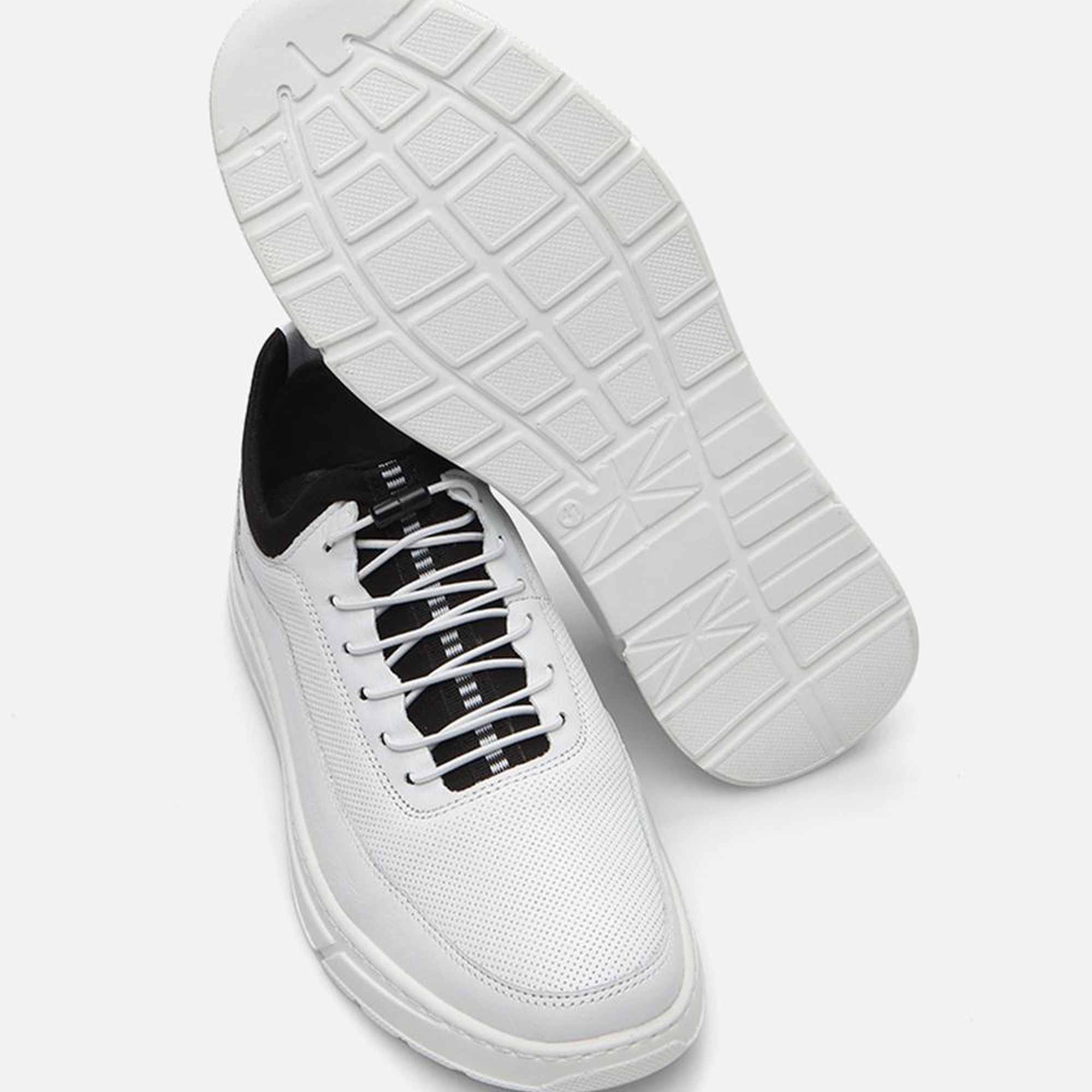 Erkek Deri Beyaz Spor Ayakkabı