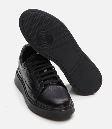  Erkek Deri Siyah Günlük Ayakkabı