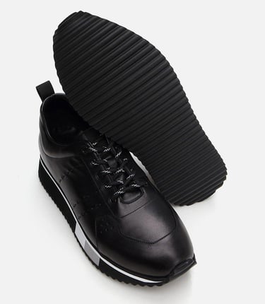  Erkek Deri Siyah Spor Ayakkabı