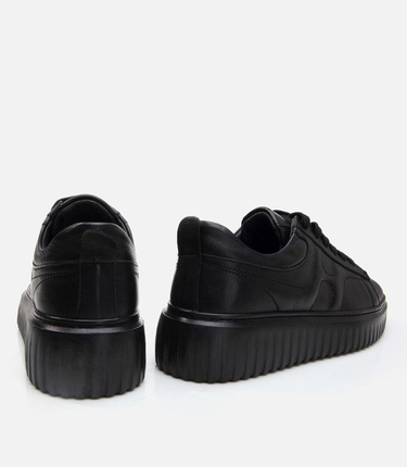  Erkek Deri Siyah Günlük Ayakkabı