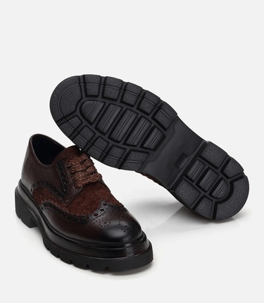  Erkek Deri Kahverengi Günlük Ayakkabı