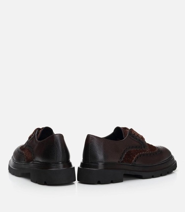  Erkek Deri Kahverengi Günlük Ayakkabı