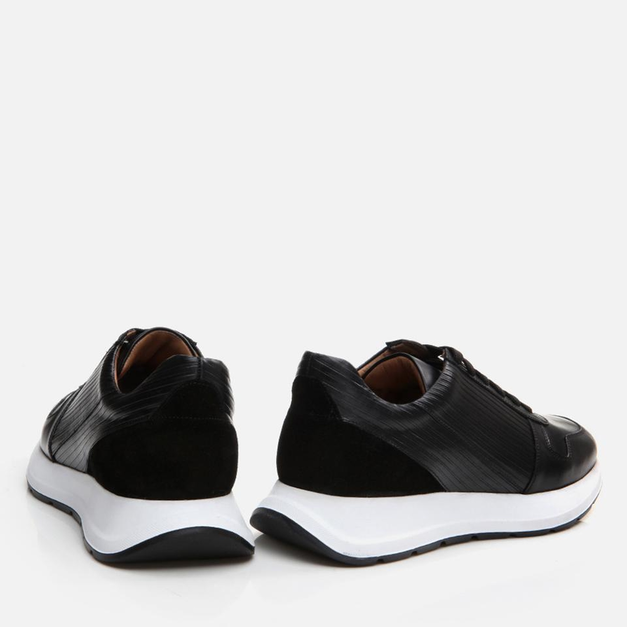 Erkek Deri Siyah Spor Ayakkabı