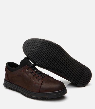  Erkek Deri Kahverengi Günlük Ayakkabı