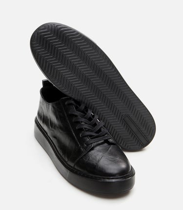  Erkek Deri Siyah Günlük Ayakkabı