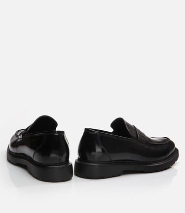 Erkek Deri Siyah Loafer