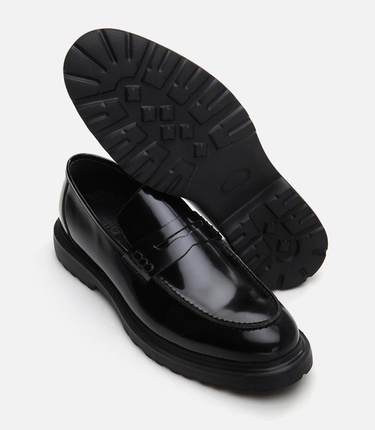  Erkek Deri Siyah Loafer