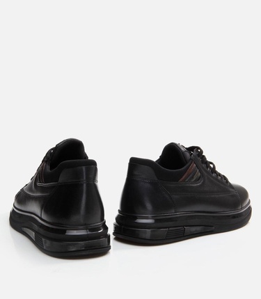  Erkek Deri Siyah Günlük Ayakkabı