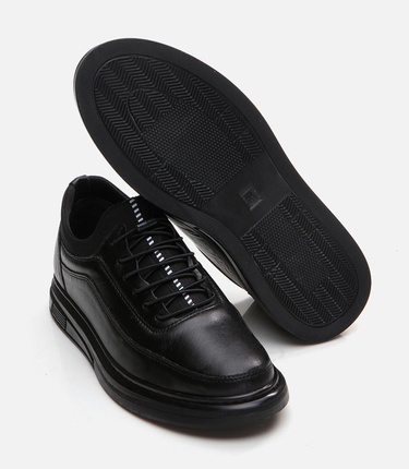  Erkek Deri Siyah Günlük Ayakkabı