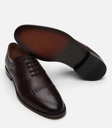  Erkek Deri Kahverengi Klasik Ayakkabı