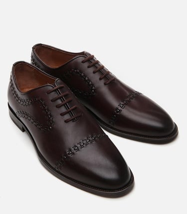  Erkek Deri Kahverengi Klasik Ayakkabı