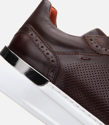  Erkek Deri Kahverengi Günlük Ayakkabı