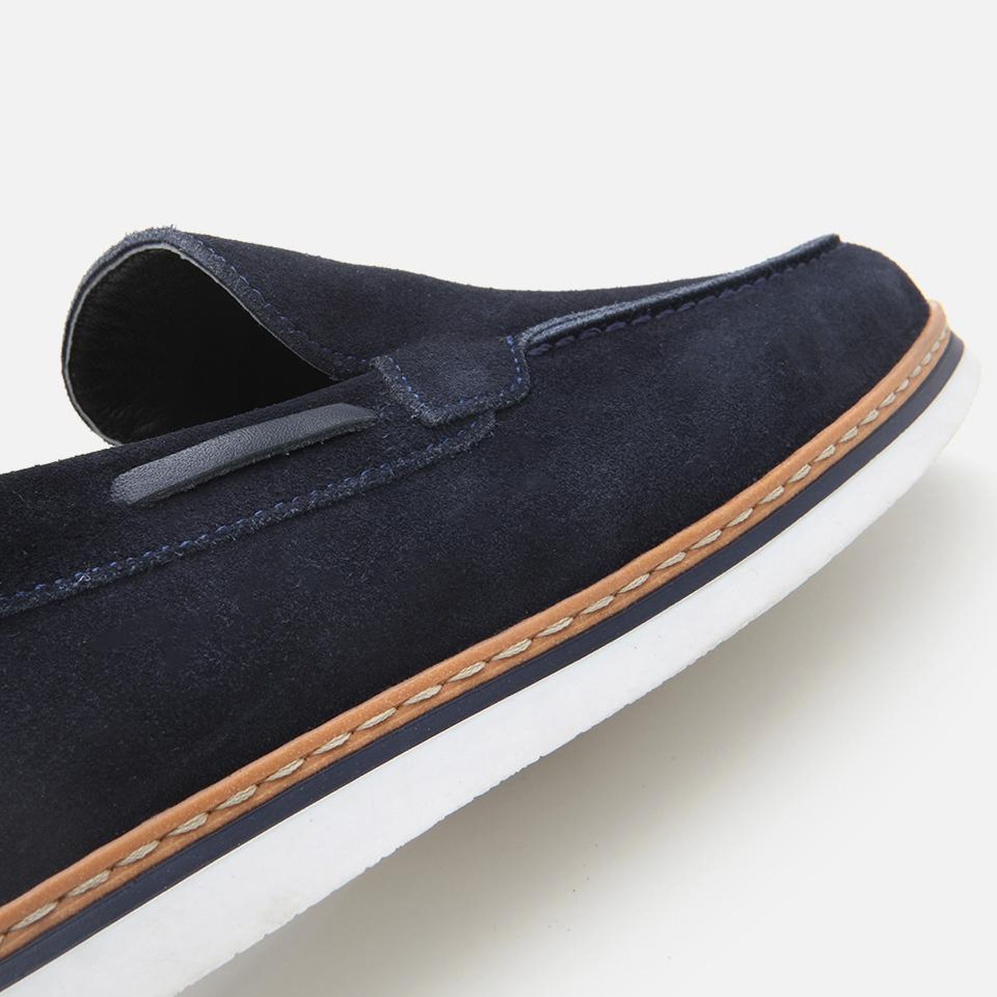 Erkek Süet Deri Lacivert Rahat Loafer