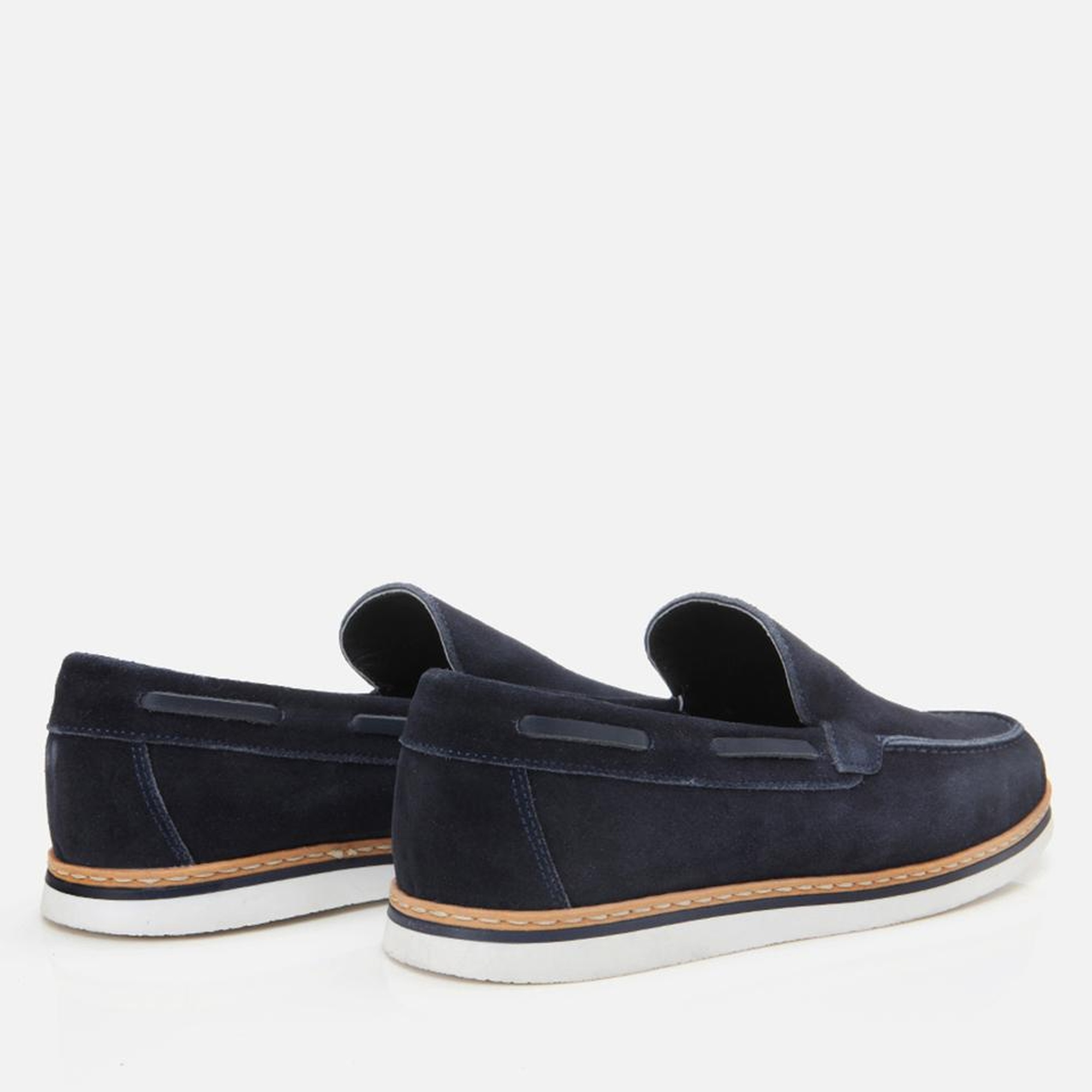Erkek Süet Deri Lacivert Rahat Loafer