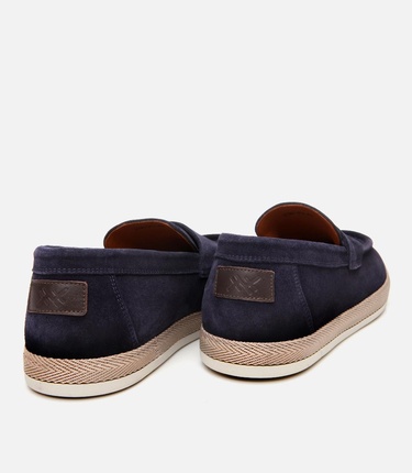  Erkek Süet Deri Lacivert Ultra Hafif Tabanlı Loafer