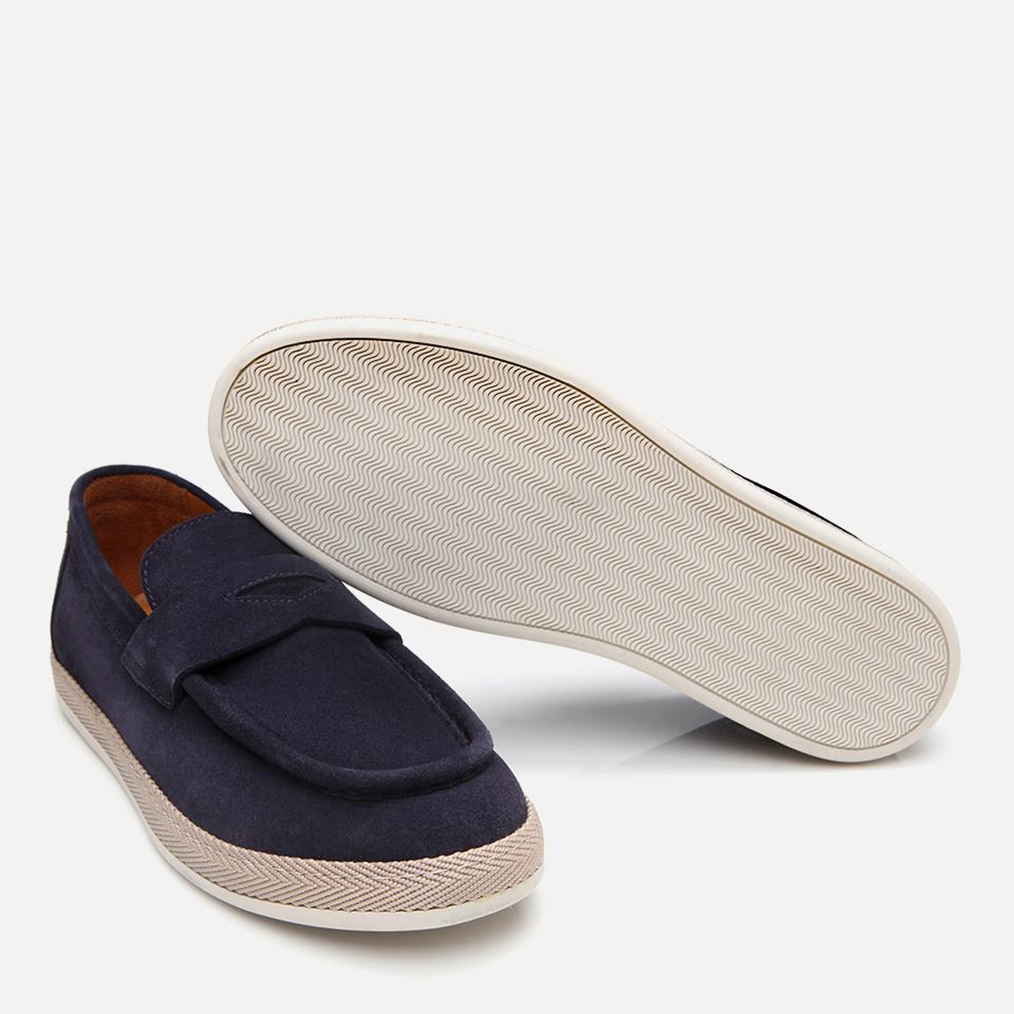 Erkek Süet Deri Lacivert Ultra Hafif Tabanlı Loafer