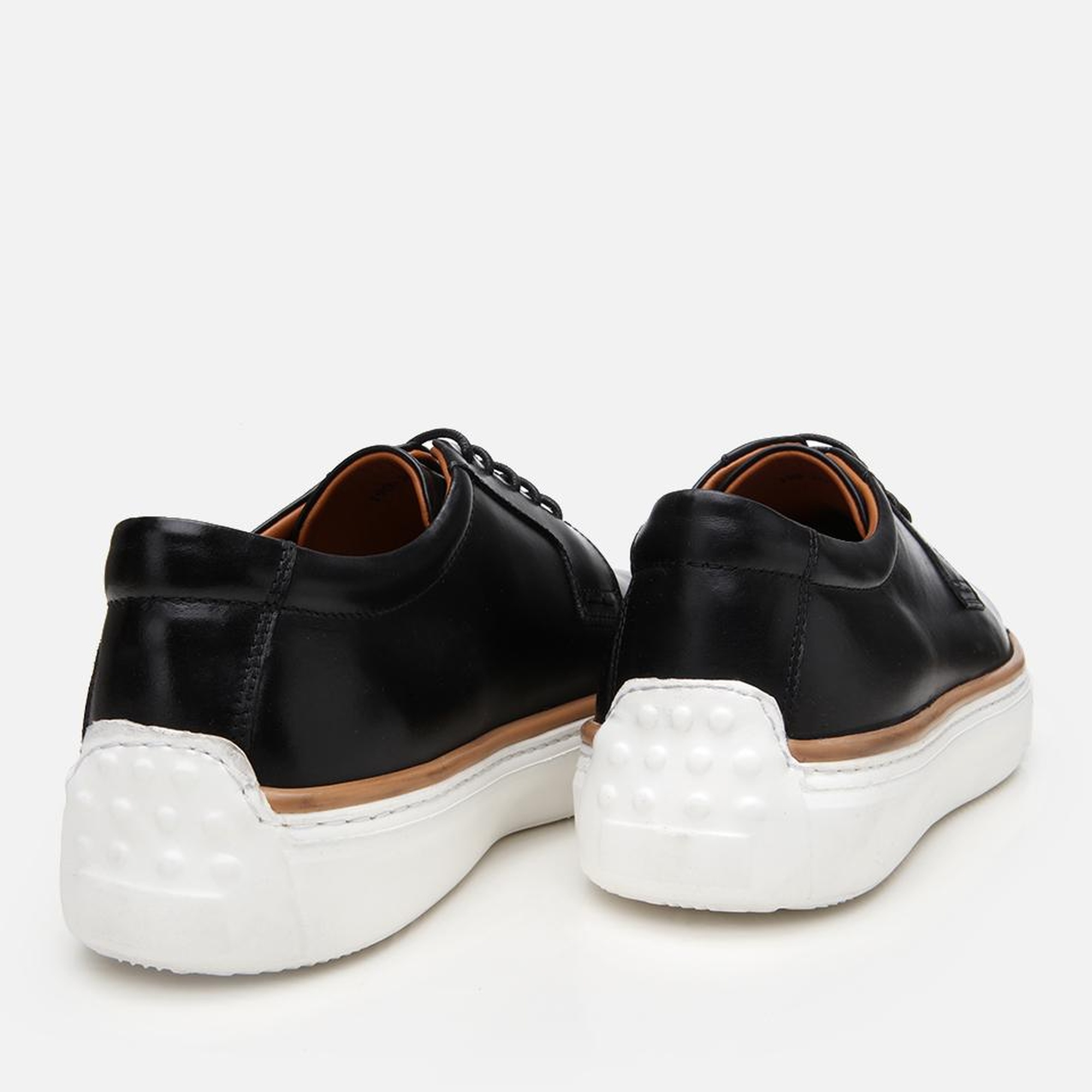 Erkek Deri Siyah Hafif Tabanlı Günlük Ayakkabı