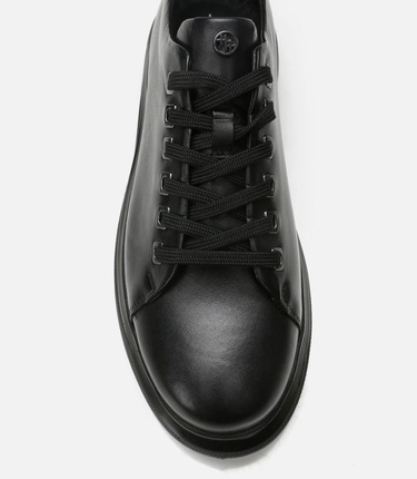  Erkek Deri Siyah Günlük Ayakkabı