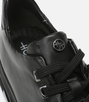  Erkek Deri Siyah Günlük Ayakkabı