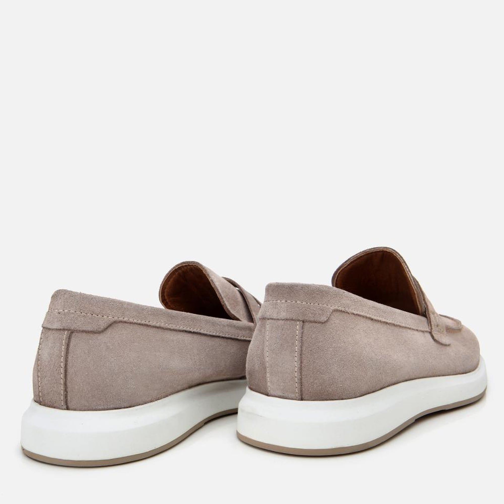Erkek Süet Deri Bej Hafif Tabanlı Günlük Loafer