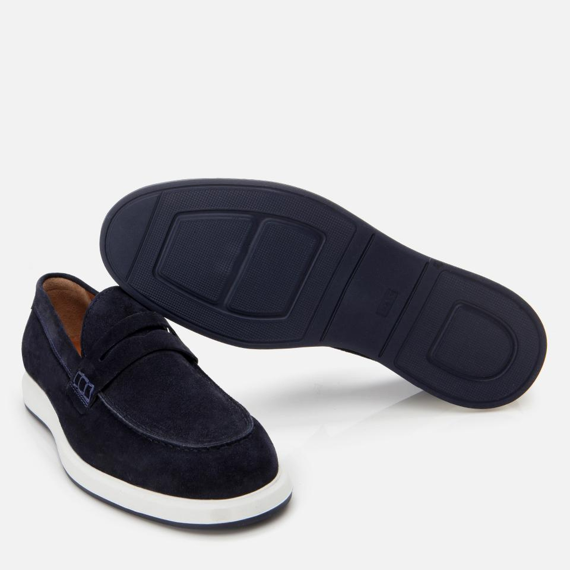 Erkek Süet Deri Lacivert Hafif Tabanlı Günlük Loafer