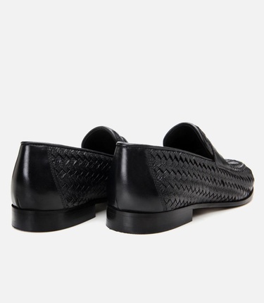  Erkek Deri Siyah Yumuşak Dokulu Klasik Loafer
