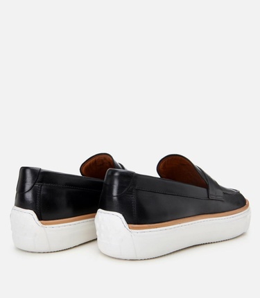  Erkek Deri Siyah Ultra Hafif Tabanlı Şık Günlük Loafer