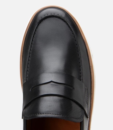  Erkek Deri Siyah Ultra Hafif Tabanlı Şık Günlük Loafer