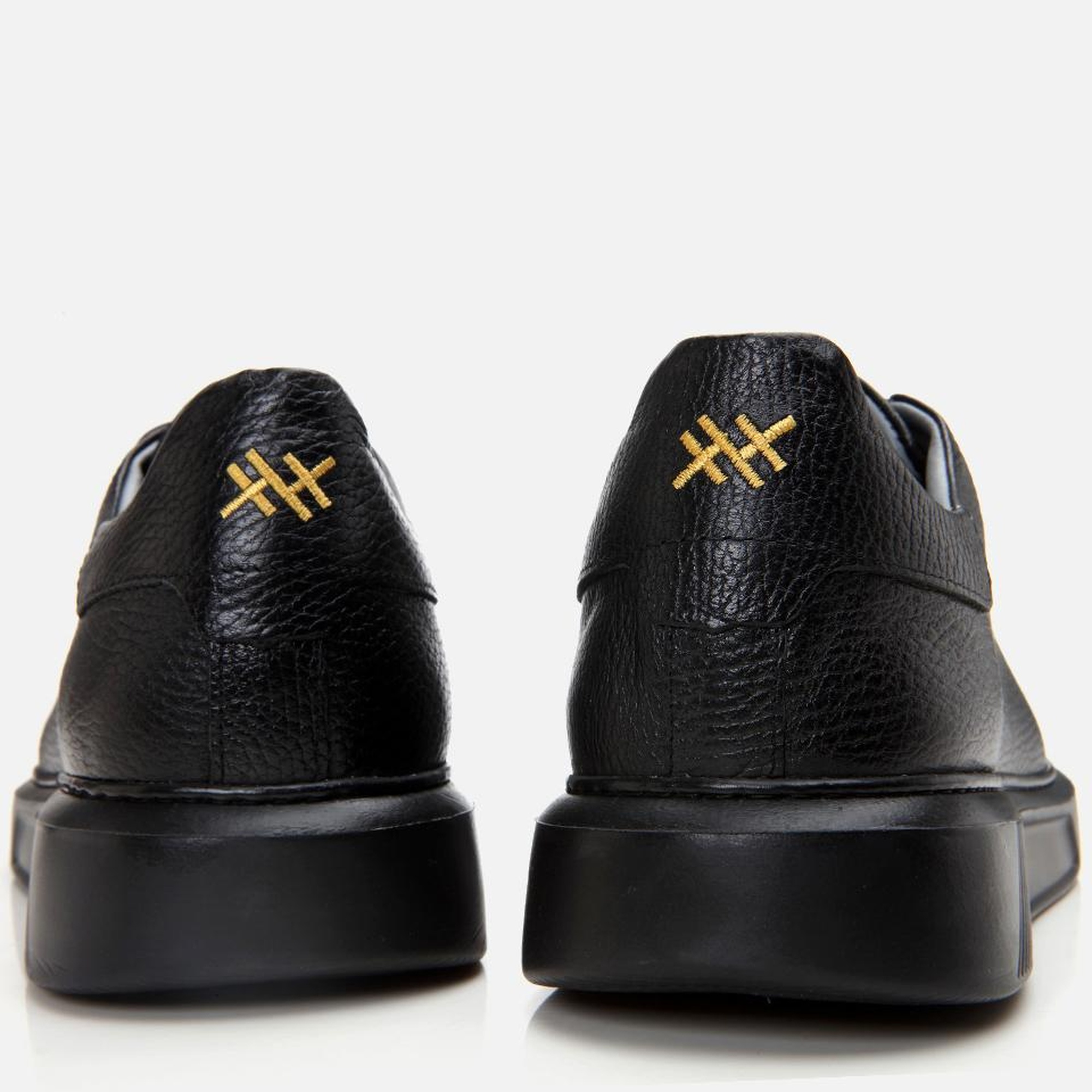 Erkek Deri Siyah Ultra Hafif Tabanlı Spor Ayakkabı