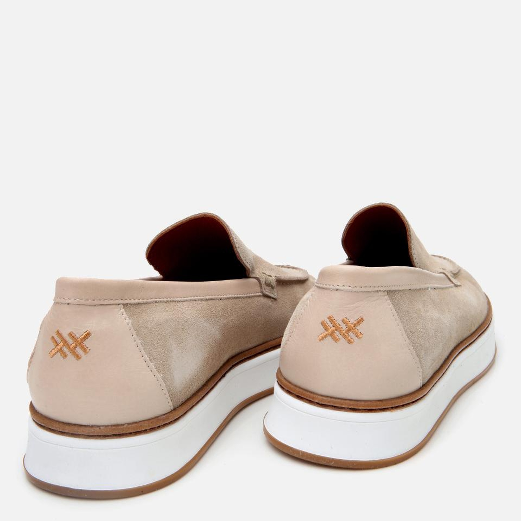 Erkek Süet Deri Bej Loafer