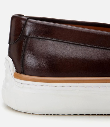  Erkek Deri Kahverengi Ultra Hafif Tabanlı Şık Günlük Loafer