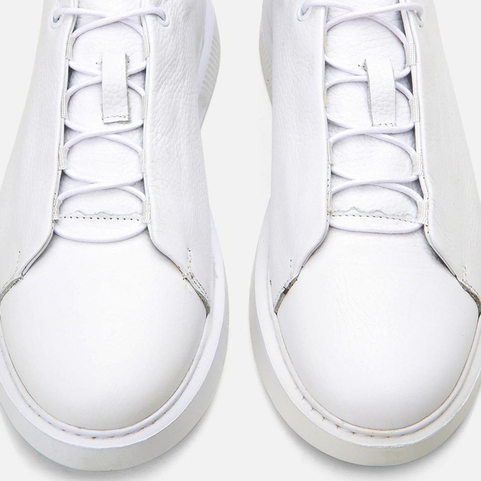 Erkek Deri Beyaz Ultra Hafif Tabanlı Spor Ayakkabı