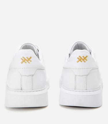  Erkek Deri Beyaz Ultra Hafif Tabanlı Spor Ayakkabı