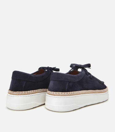  Erkek Süet Deri Lacivert Yüksek Tabanlı Günlük Ayakkabı